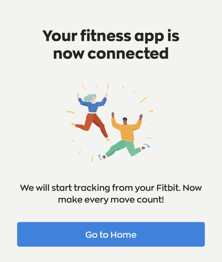 Healthy 365 Fitness App Connected