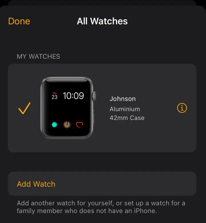syncing apple watch