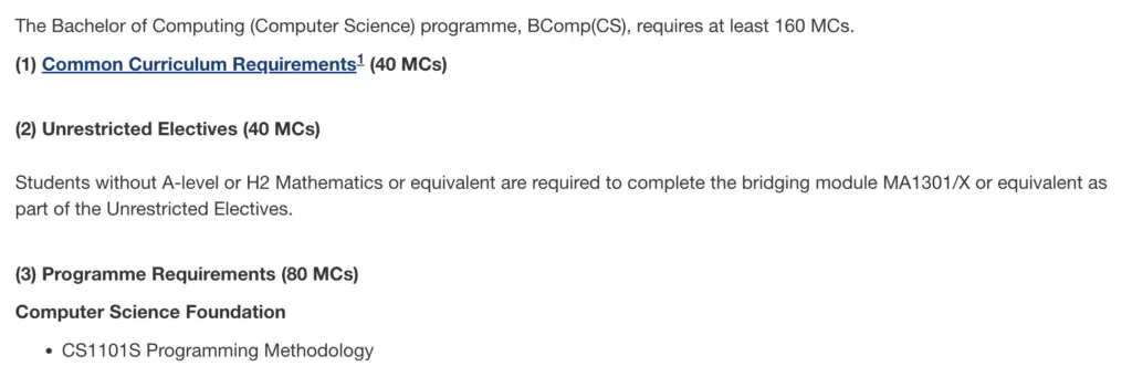 Comp Sci NUS CS1101S Requirement