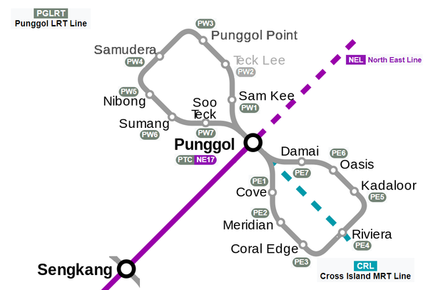 Punggol LRT Map