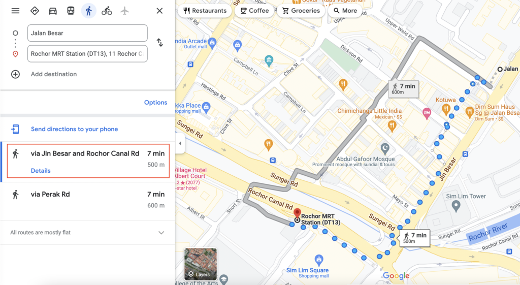Jalan Besar To Rochor Google Map